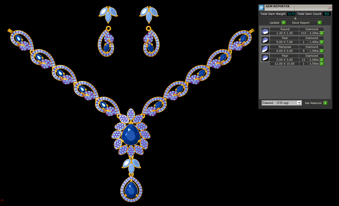 Royal Emerald & Diamond Necklace Set