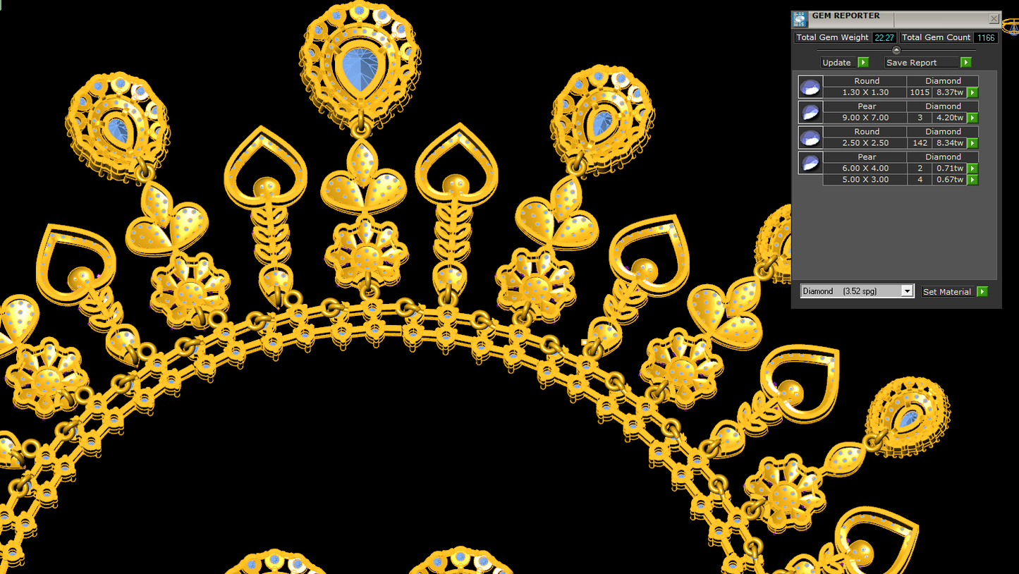 Customizable Emerald & Diamond Garden Necklace Set
