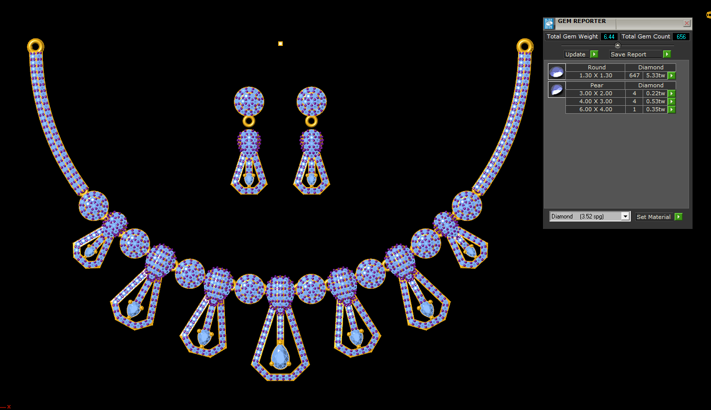 Customizable Emerald & Diamond Geometric Set