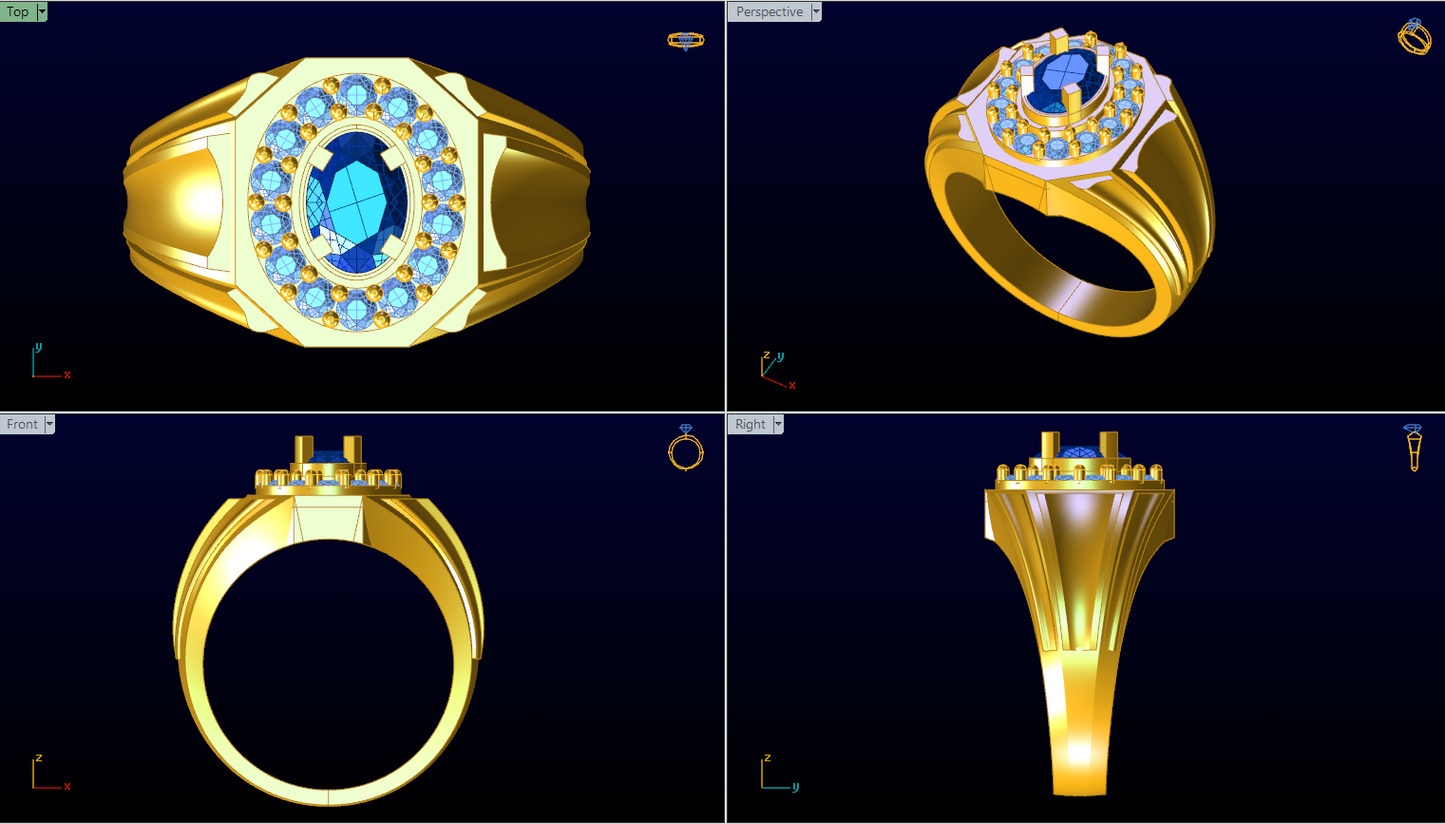 The Men's Aquamarine Ring