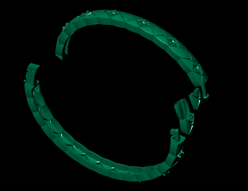 The "Argyle" Geometric Diamond Bangle