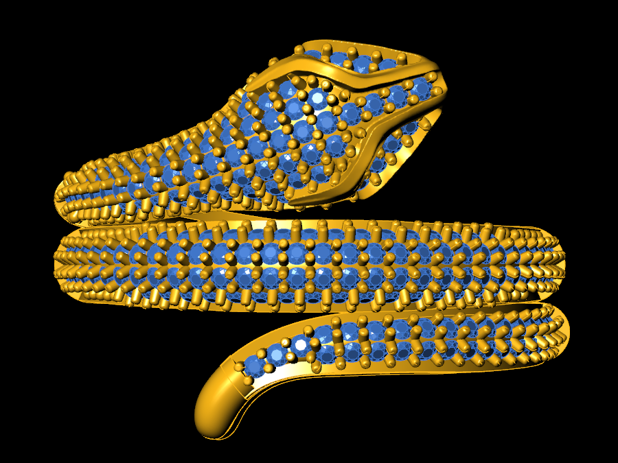 The Serpent Pave Ring