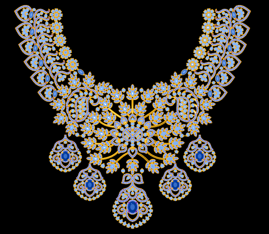 The "Maharani" Grand Bridal Necklace (Full 3DM File)