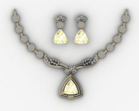 Customizable Trillion-Cut Diamond Statement Set