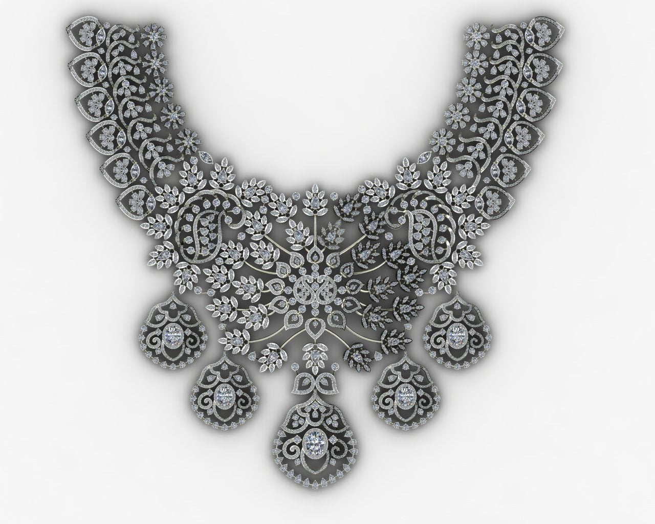 The "Maharani" Grand Bridal Necklace (Full 3DM File)