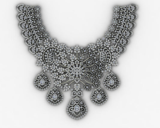 The "Maharani" Grand Bridal Necklace (Full 3DM File)