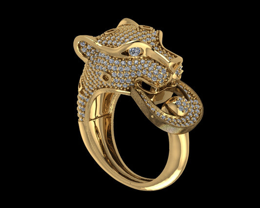 Bold Panther Statement Ring