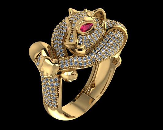 Majestic Panther Wrap Ring
