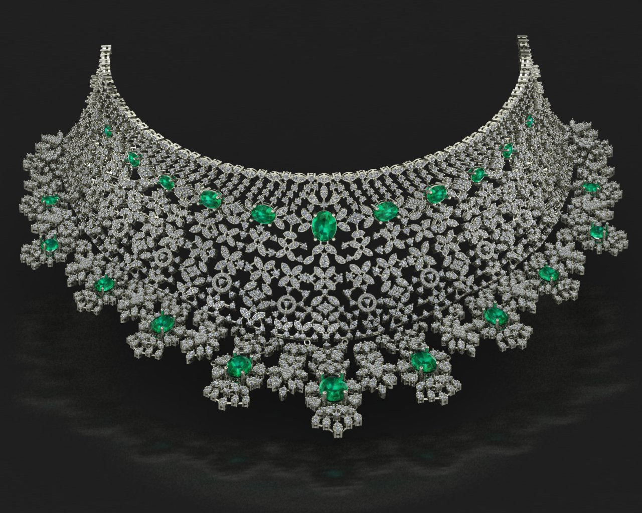 The Grand Convertible: 5-in-1 Bridal Choker & Necklace Suite (3DM File)