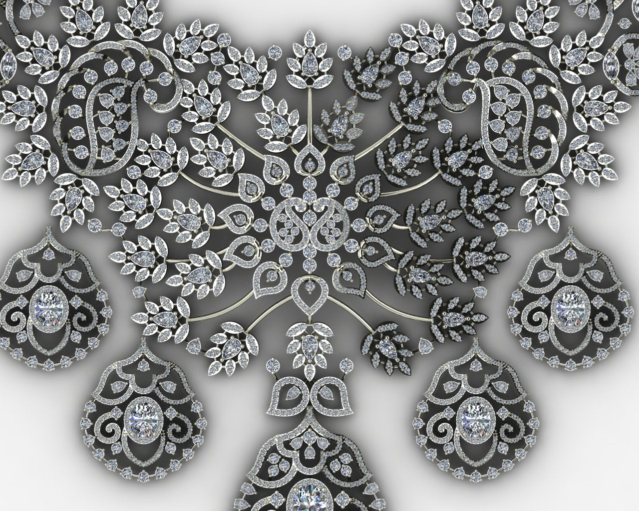 The "Maharani" Grand Bridal Necklace (Full 3DM File)