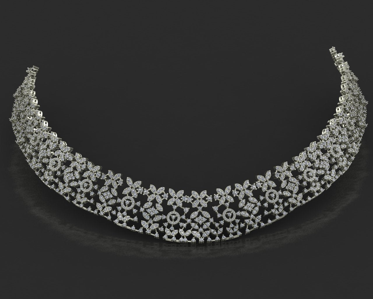 The Grand Convertible: 5-in-1 Bridal Choker & Necklace Suite (3DM File)