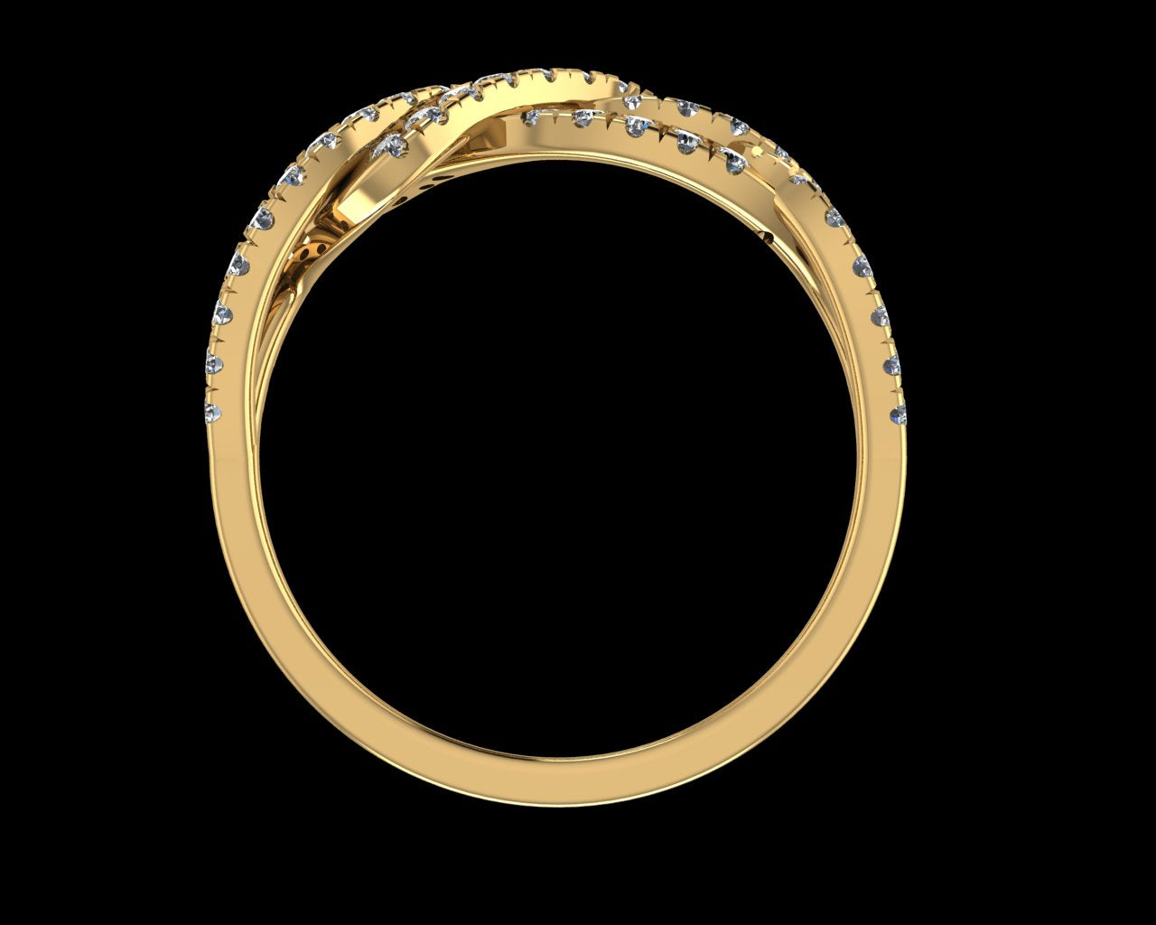 Interwoven Diamond Braid Ring