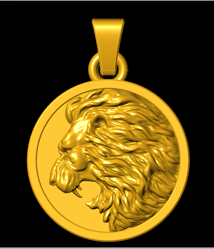 Lion Medallion 3D Model