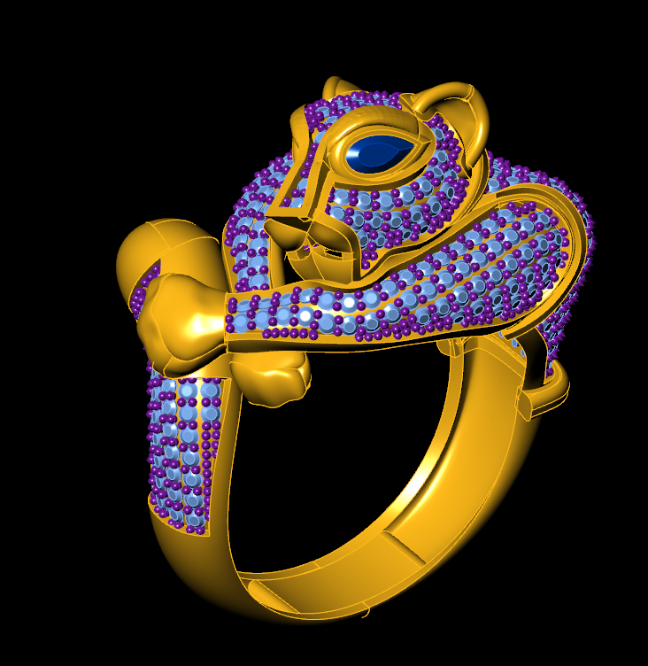 Majestic Panther Wrap Ring