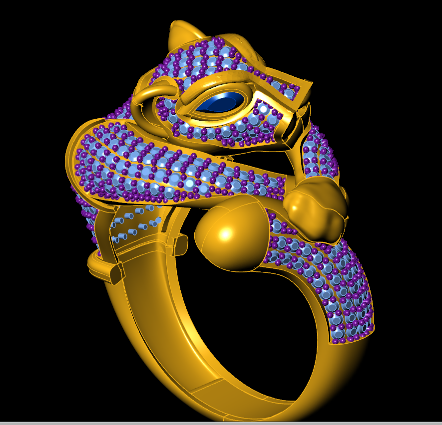 Majestic Panther Wrap Ring