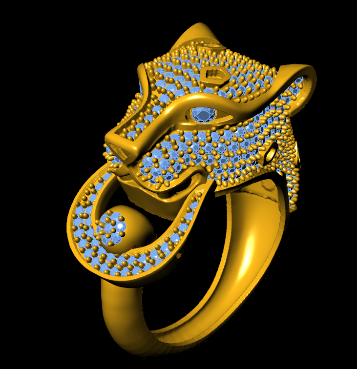 Bold Panther Statement Ring