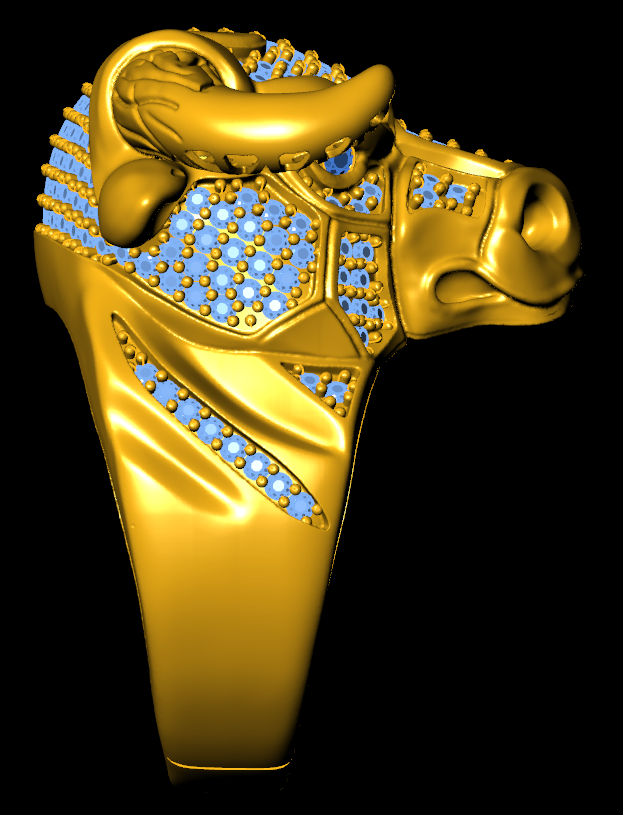 Mighty Bull Pave Ring