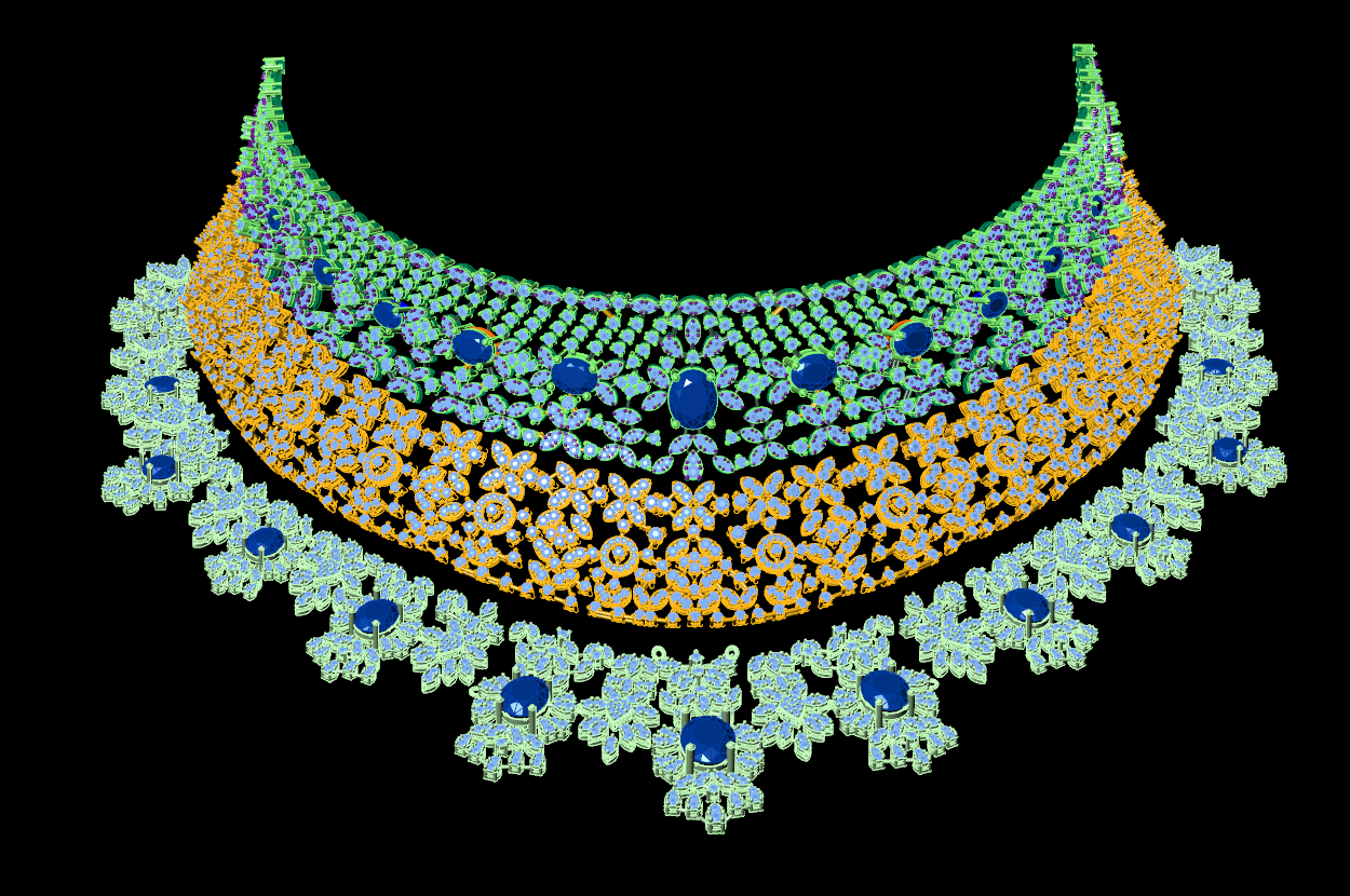 The Grand Convertible: 5-in-1 Bridal Choker & Necklace Suite (3DM File)