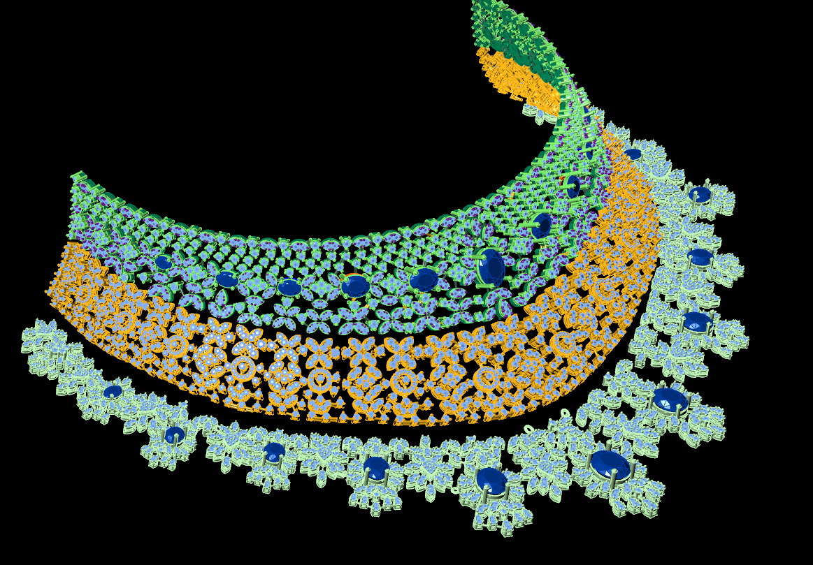 The Grand Convertible: 5-in-1 Bridal Choker & Necklace Suite (3DM File)