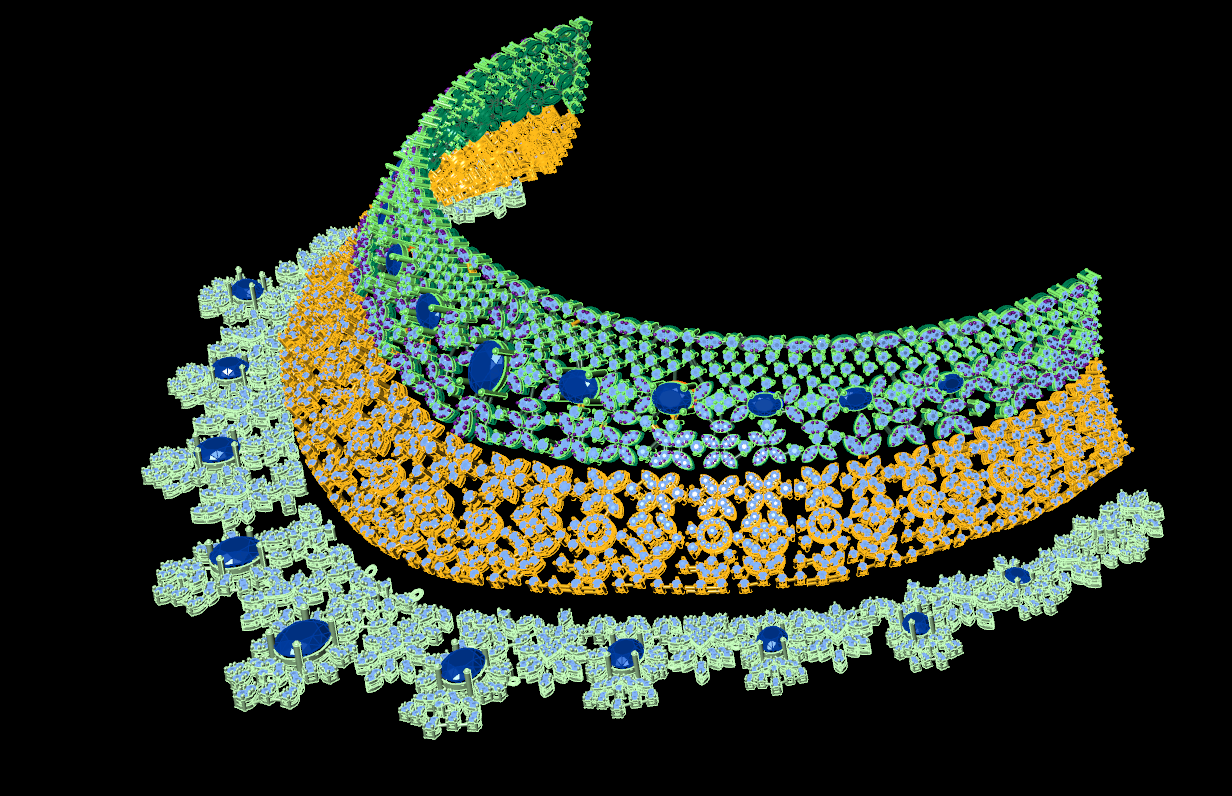 The Grand Convertible: 5-in-1 Bridal Choker & Necklace Suite (3DM File)