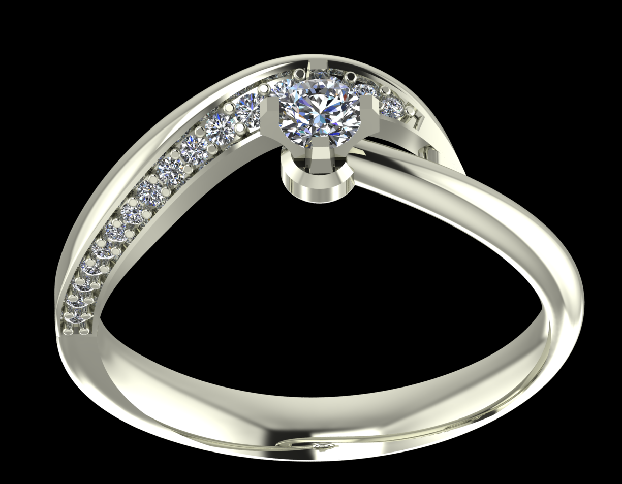 The Graceful Embrace: Modern Bypass Diamond Engagement Ring