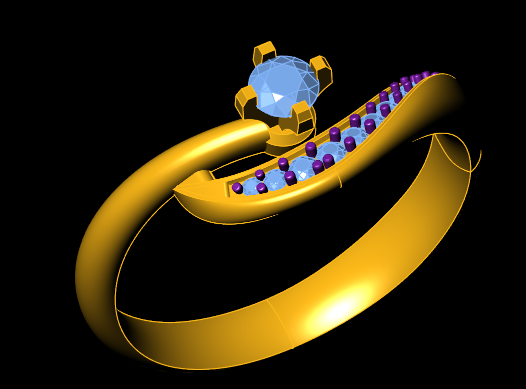 The Graceful Embrace: Modern Bypass Diamond Engagement Ring