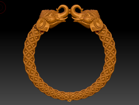 Artisanal Elephant Cuff