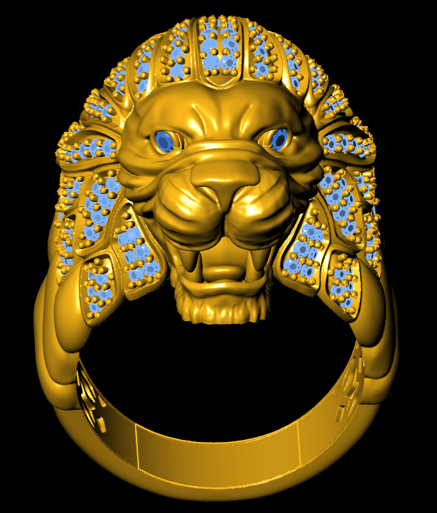 Regal Lion Head Ring