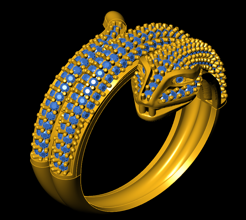 The Serpent Pave Ring