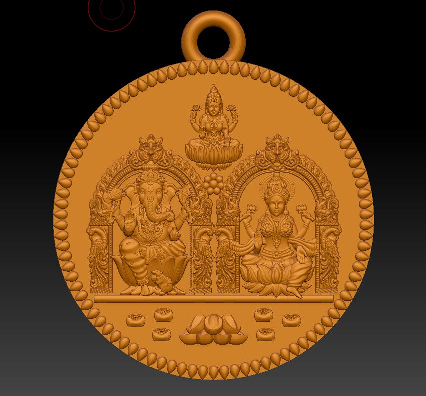 Lakshmi Ganesha Navagraha Pendant