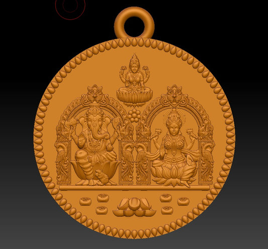 Lakshmi Ganesha Navagraha Pendant